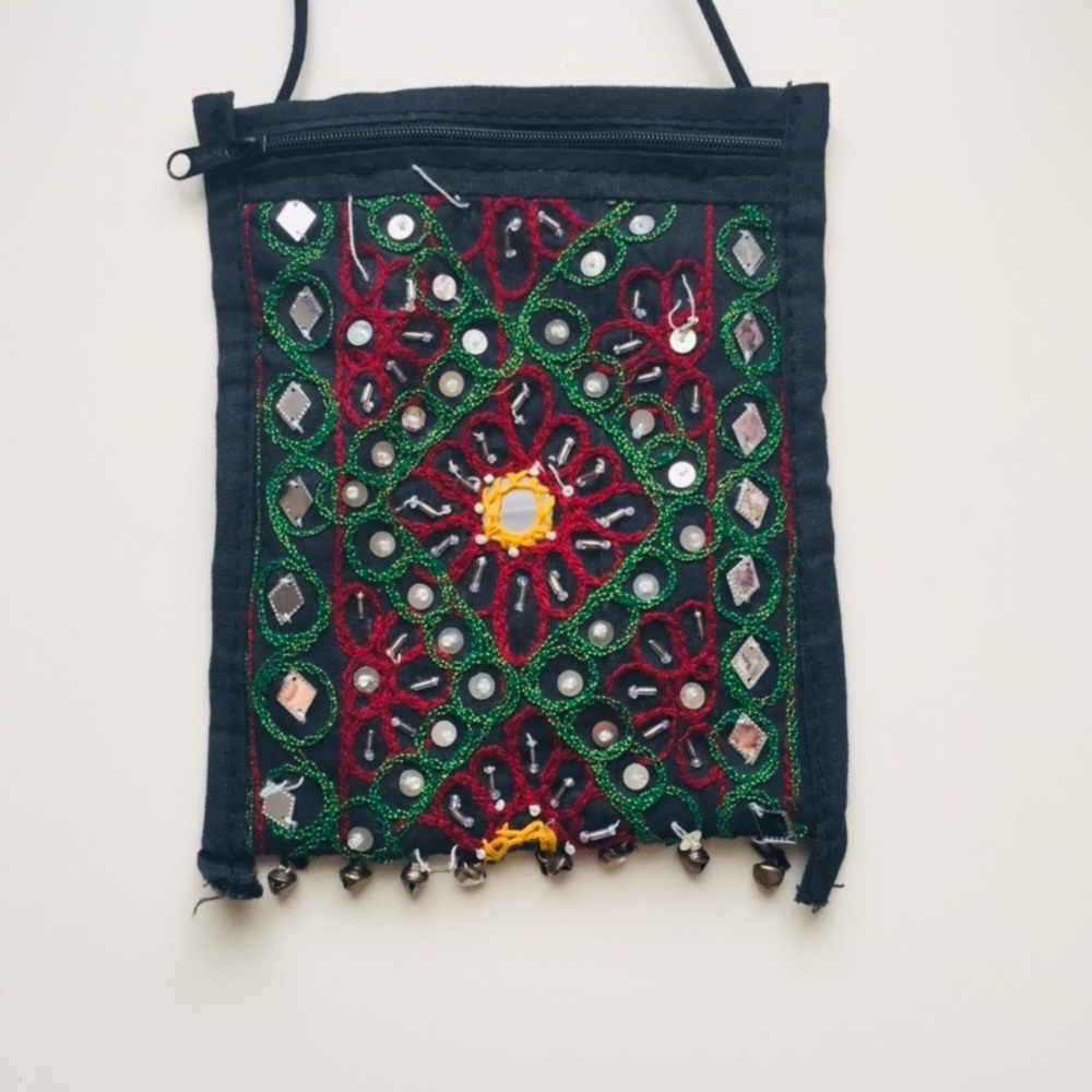 Crossbody Purse with Embroidery